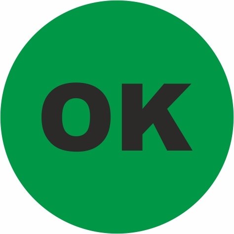 Kontrol Edildi Etiketi Ok 1 Paket 1000 Adet