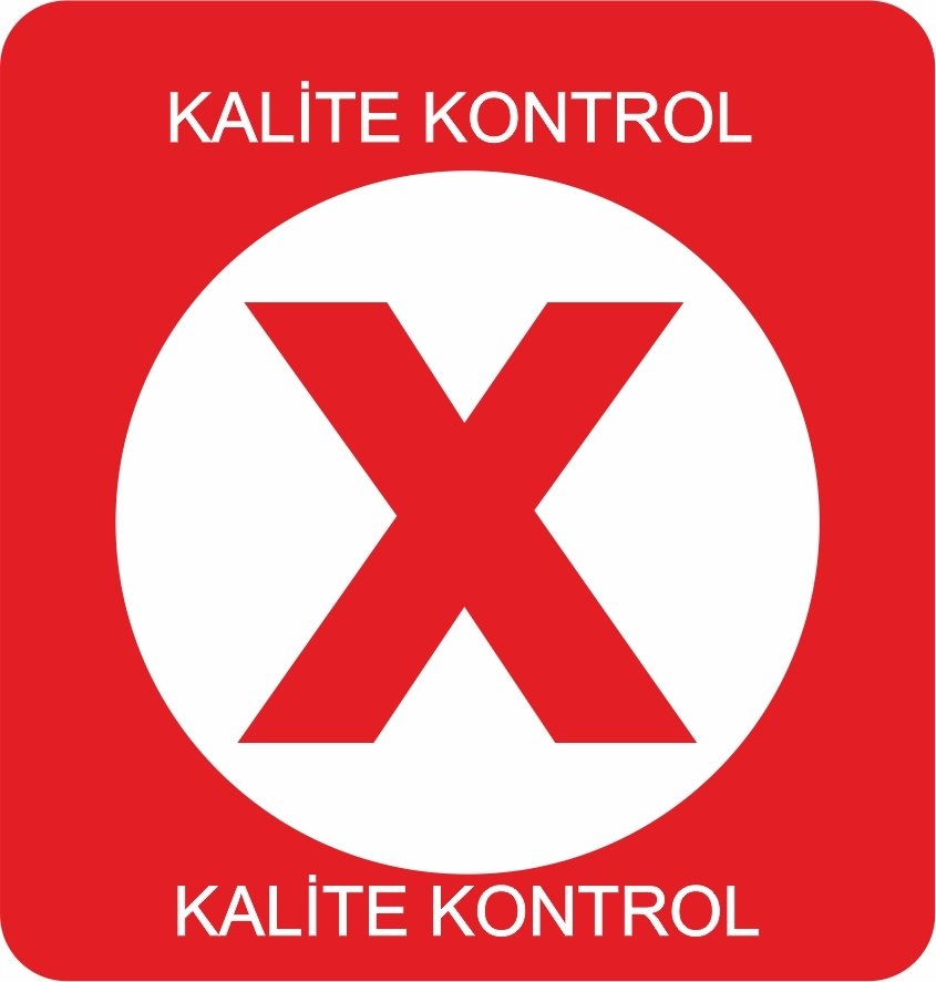 Kontrol Edildi Etiketi Red 1 Paket 1000 Adet