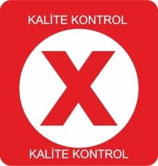 Kontrol Edildi Etiketi Red 1 Paket 1000 Adet