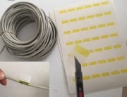17S Kablo Etiketi (2,5x3,5cm) 1 Paket 2100 Kablo Etiketler Lazer Yazıya Uygundur Açık Renk Kablolar için uygundur