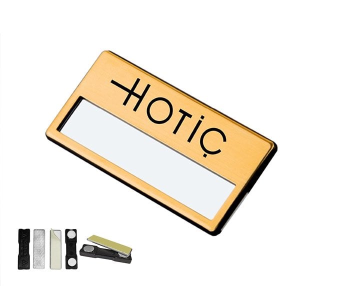 Metal Yaka Kartı Gold - Mıknatıs