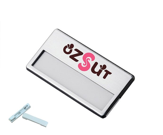 Metal Yaka Kartı Gümüş - İğne