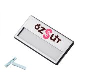 Metal Yaka Kartı Gümüş - İğne