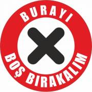 Burayı Boş Bırakın Yuvarlak Uyarı Etiketi