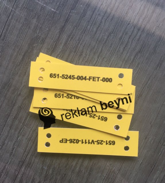 PVC 4 Delikli Değişken Verili Kablo Etiketi