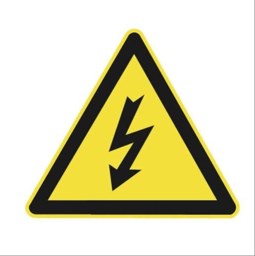 Elektrik Tehlikesi Uyarı Etiketi | Üçgen Şimşek 100 Adet