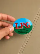 İçten Yapıştırmalı LPG Bu Araç Kapalı Yerlere Park Edilemez Etiketi