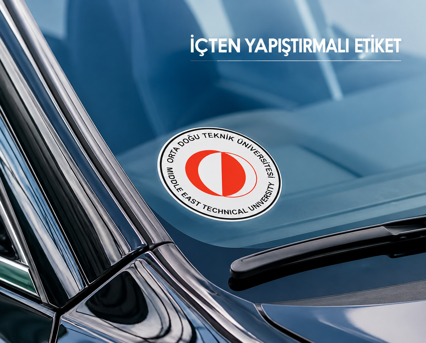 İçten Yapıştırmalı Etiket | Ters Baskı Cam Sticker