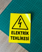 Elektrik Tehlikesi Etiketi 1 Paket 100 Adet