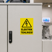 Elektrik Tehlikesi Etiketi 1 Paket 100 Adet