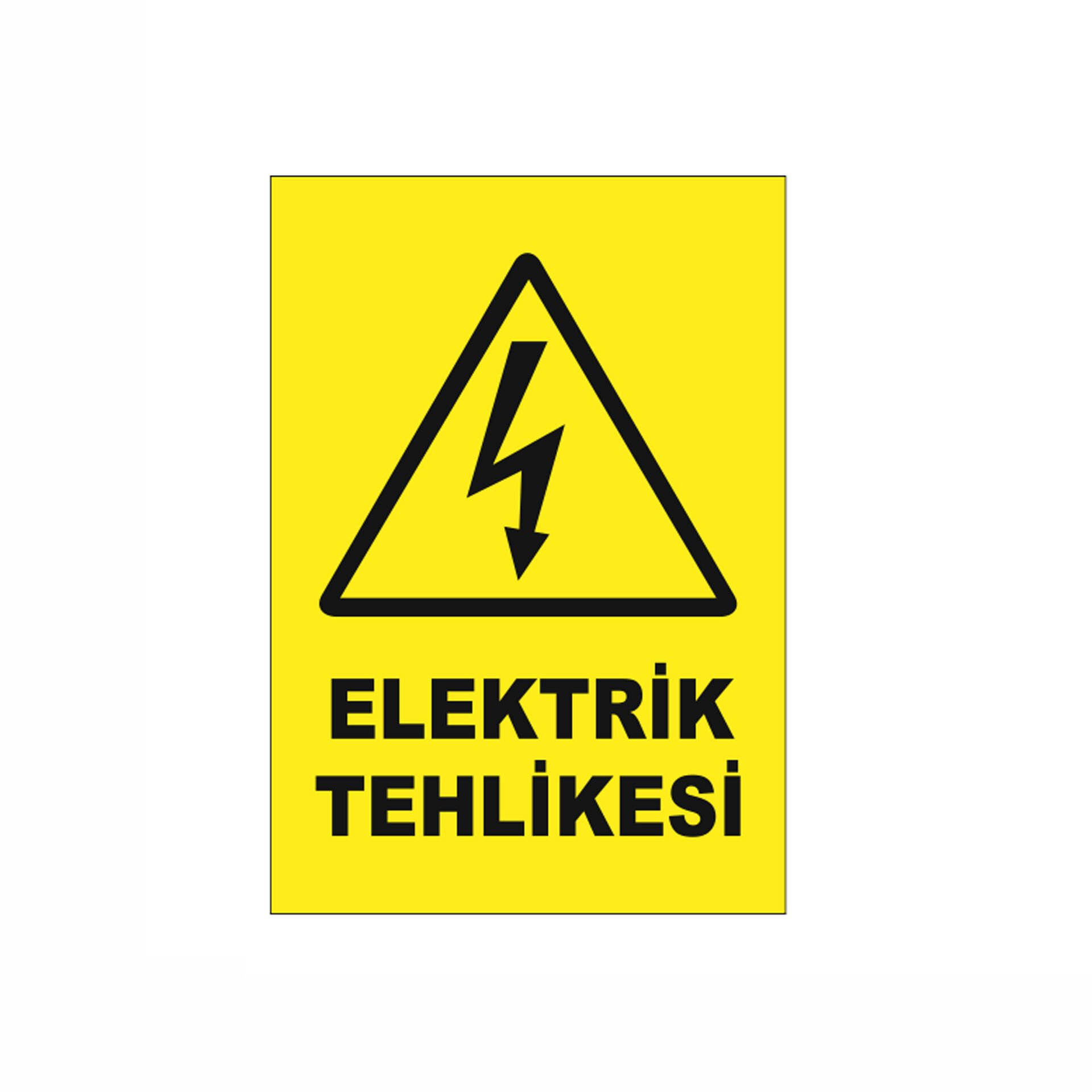 Elektrik Tehlikesi Etiketi 1 Paket 100 Adet