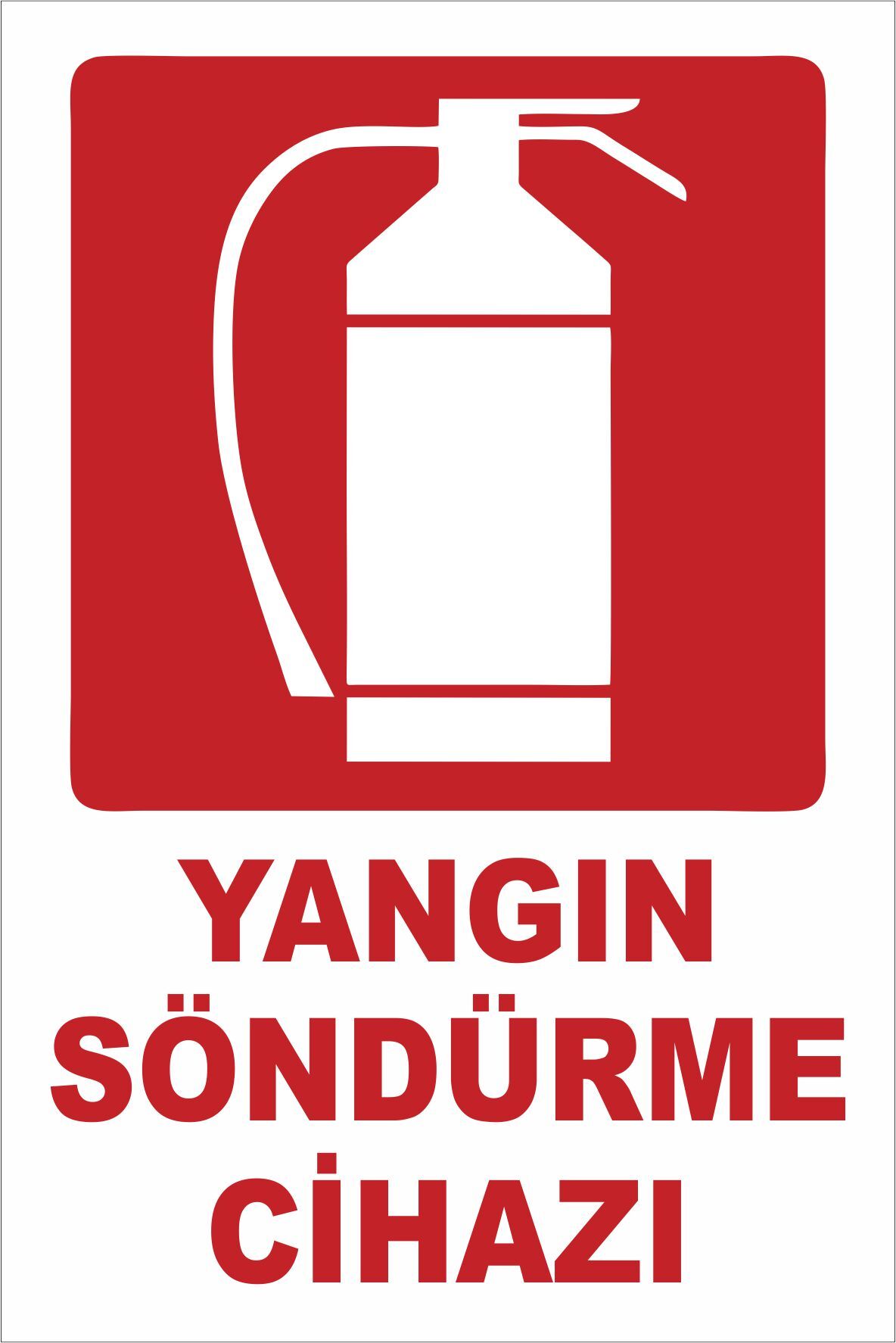 Yangın Söndürme Cihazı Etiketi 1 Paket 100 Adet