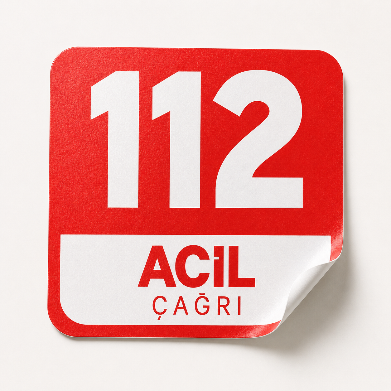 112 Acil Çağrı Etiketi 1 Paket 20 Adet