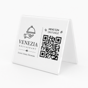 QR Üçgen Masa Standı 10x7cm